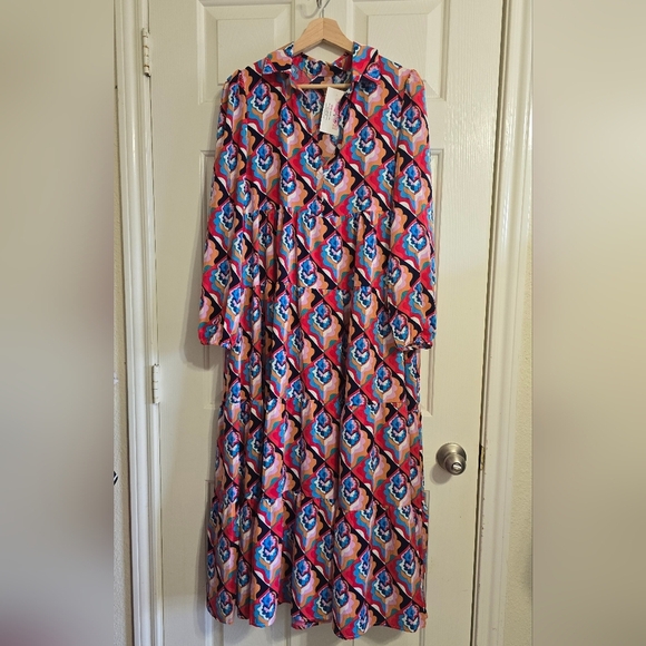 Pink Wear Dresses & Skirts - Vibrant Long Sleeve Dress NWT